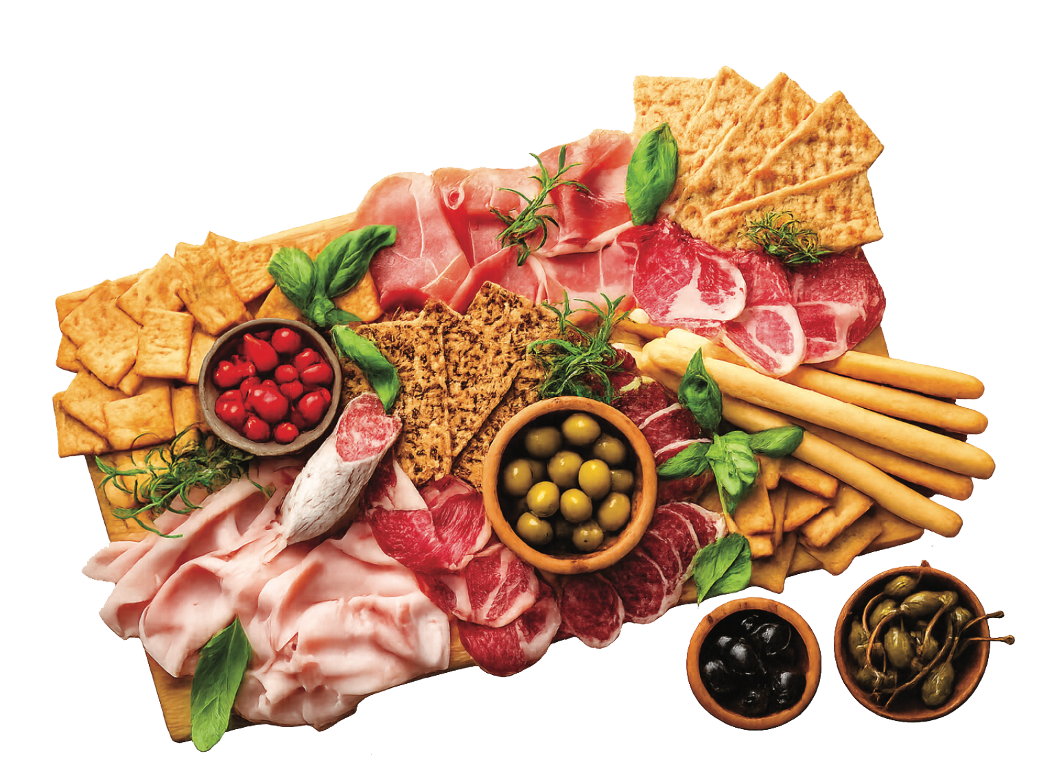 Planche de tapas et charcuterie servie à bord du Catamaran Picardie